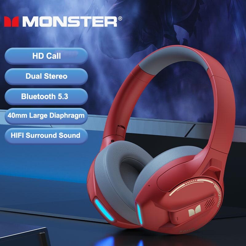 Audifonos Bluetooth 5.3 Monster XKH03 Profesionales